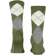 Burlington Gerippte Court-Socken – Salvia Green