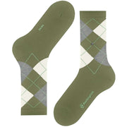 Burlington Gerippte Court-Socken – Salvia Green