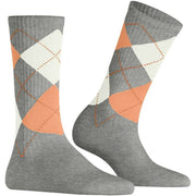 Burlington Gerippte Courtside-Socken – Heather Grey