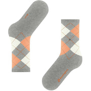 Burlington Gerippte Courtside-Socken – Heather Grey