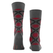 Burlington Tartan Socks - Carbon Mel Grey