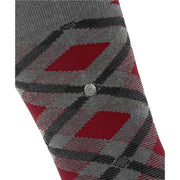 Burlington Tartan Socks - Carbon Mel Grey