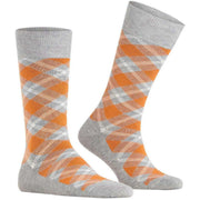 Burlington Tartan Socks - Heather Grey
