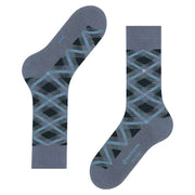 Burlington Tartan Socks - Light Jeans Blue