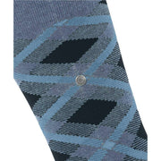 Burlington Tartan Socks - Light Jeans Blue