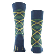 Burlington Tartan Socks - Marine Blue