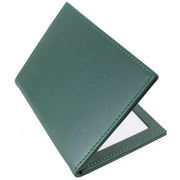 Byron and Brown Folding Nappa Leather 2 Fold 5 x 3.5 Travel Frame - Green