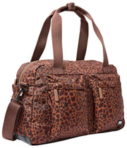 Roka Gatwick Small Recycled Canvas Duffle Bag - Mini Leopard Brown