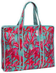 Elie Beaumont Serendipity Velvet Tote Bag - Coral Lily Pink