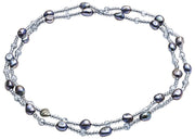 Pearls of the Orient Barocke Perlen- und Kristallhalskette – Schwarz