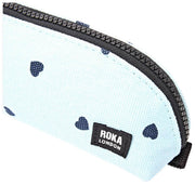 Roka Tate klein katoenen canvas etui - hartprint blauw