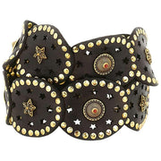 Campomaggi Bella Di Notte leren riem met studs - bruin