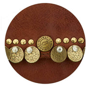 Campomaggi Felloniche Stud Portemonnee - Cognac Tan