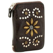 Campomaggi Siena Bloem Stud Portemonnee - Militair Groen