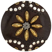 Campomaggi Siena Bloem Stud Portemonnee - Militair Groen