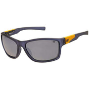 CAT Angled Rectangular Wrap Sunglasses - Blue