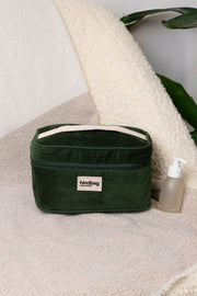 Hindbag Gaspard Kosmetiktasche – Samt, Kieferngrün