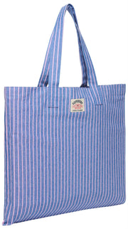 Superdry & Co Oxford Stripe Tote Bag – Broker Navy/Rosa gestreift