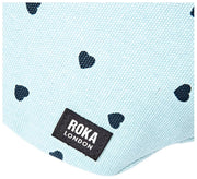 Roka Mill Hill katoenen canvas heuptasje - hartprint blauw