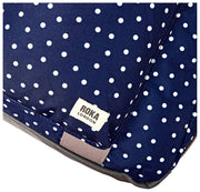 Roka Gatwick medium plunjezak van gerecycleerd canvas - marineblauwe stip