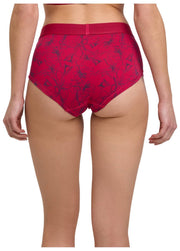 Falke Daily Comfort Print 2er-Pack Hipster-Slips – Schwarz/Rot