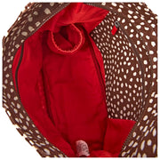 Roka Hoxton Grand sac à bandoulière en toile de coton - Marron à pois