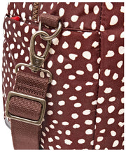 Sac de sport Roka Gatwick en toile recyclée de taille moyenne - Pois marron
