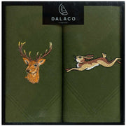 Dalaco Stag and Hare Handkerchiefs - Green