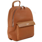 David Jones Flap Zip Backpack - Caramel Brown