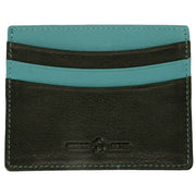 David Van Hagen RFID Slim Card Case - Black/Blue