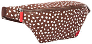 Sac banane en toile de coton Roka Mill Hill - Pois marron