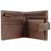 Dents Aire Coin Bifold Portemonnaie – Schokoladenbraun