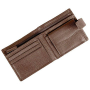 Dents Aire Coin Bifold Portemonnaie – Schokoladenbraun