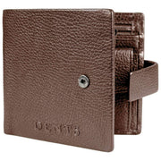 Dents Aire Coin Bifold Portemonnaie – Schokoladenbraun