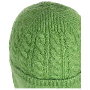 Bonnet en tricot torsadé Dents - Vert pomme