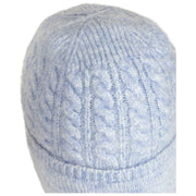 Bonnet en tricot torsadé Dents - Bleu pâle