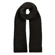 Dents Cable Knit Marl Scarf - Black