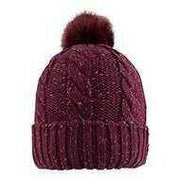 Dents Cable Knit Pom Hat - Shiraz Red