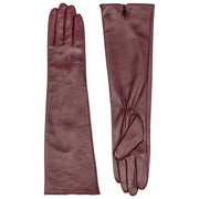 Gants en cuir Dents Demi Long - Damson Burgundy