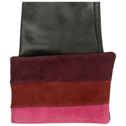 Dents Elodie Touchscreen-Lederhandschuhe – Schwarz/Rosa