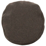 Casquette Plate en Tweed à Chevrons Dents Grafham - Marron Chocolat