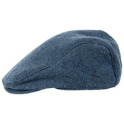 Dents Grafham visgraat tweed platte pet - Marine Navy