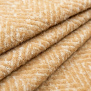 Dents Deckenschal mit Fischgrätenmuster – Toffee Beige