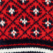 Dents Jacquard-Fair-Isle-Strickhandschuhe – Beerenrot/Marineblau
