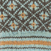 Dents Jacquard-Fair-Isle-Strickhandschuhe – Anthrazit/Blau