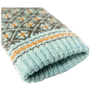 Dents Jacquard-Fair-Isle-Strickhandschuhe – Anthrazit/Blau