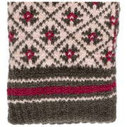 Dents Jacquard-Fair-Isle-Strickhandschuhe – Rosa/Anthrazit