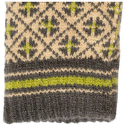 Dents Jacquard-Fair-Isle-Strickhandschuhe – Toffee Beige/Anthrazit