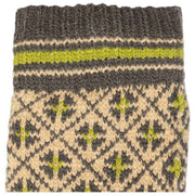 Dents Jacquard-Fair-Isle-Strickhandschuhe – Toffee Beige/Anthrazit