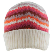 Dents Knitted Contrasting Stripes Hat - Winter White